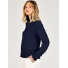 image:imageANRABESS Women Quarter Zip Long Sleeve Fall Pullover Sweater  Soft Knit Fabric Medium Stretch Business Casual Work Office Travel Vacation 2026 Trendy Fashion Winter Cozy OutfitsNavy Blue