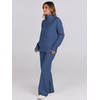 image:imageANRABESS Womens 2 Piece Outfits Turtleneck Matching Lounge Set Sweater Top Wide Leg Pants Fall Cozy Knit Sweatsuit LoungewearBlue