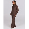 image:imageANRABESS Womens 2 Piece Outfits Turtleneck Matching Lounge Set Sweater Top Wide Leg Pants Fall Cozy Knit Sweatsuit LoungewearCoffee