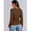 image:imageANRABESS Womens Cable Knit V Neck Fitted Sweaters  Long Sleeve Pullover Top Soft Cozy Business Casual Work amp Basic Daily Wear Fall Spring Outfits Winter Layer ClothingCoffee