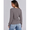 image:imageANRABESS Womens Cable Knit V Neck Fitted Sweaters  Long Sleeve Pullover Top Soft Cozy Business Casual Work amp Basic Daily Wear Fall Spring Outfits Winter Layer ClothingGray Purple