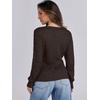 image:imageANRABESS Womens Cable Knit V Neck Fitted Sweaters  Long Sleeve Pullover Top Soft Cozy Business Casual Work amp Basic Daily Wear Fall Spring Outfits Winter Layer ClothingDeep Brown