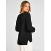 image:imageANRABESS Womens Fall v Neck Knit Sweater  Cozy Soft Spilt Hem Pullover Long Sleeve Loose Fit Tops Basic Business Casual Work Layering Trendy Winter OutfitsBlack