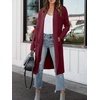 image:imageANRABESS Womens Long Cardigan Sweater 2026 Fall Fashion Casual Oversized Knit Open Front Coatigan Jacket Coat OutfitsWine Red