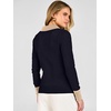 image:imageANRABESS Womens Long Sleeve Polo Lightweight Pullover Sweaters  Color Block 2 in 1 V Neck Soft Knit Button Cuffs Sweater Tops Business Casual Work Office Clothes Daily Wear Fall OutfitsNavy Blue