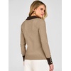 image:imageANRABESS Womens Long Sleeve Polo Lightweight Pullover Sweaters  Color Block 2 in 1 V Neck Soft Knit Button Cuffs Sweater Tops Business Casual Work Office Clothes Daily Wear Fall OutfitsTan