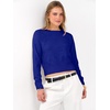 image:imageANRABESS Womens Long Sleeve Sweaters Cropped Crew Neck  Business Casual TopsLight Weight Comfy KnitPullover ShortSweaterBasic ClassicFall Fashion Winter Layer ClothesRoyal Blue