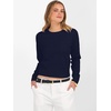 image:imageANRABESS Womens Long Sleeve Sweaters Cropped Crew Neck  Business Casual TopsLight Weight Comfy KnitPullover ShortSweaterBasic ClassicFall Fashion Winter Layer ClothesNavy Blue