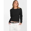 image:imageANRABESS Womens Long Sleeve Sweaters Cropped Crew Neck  Business Casual TopsLight Weight Comfy KnitPullover ShortSweaterBasic ClassicFall Fashion Winter Layer ClothesBlack