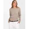 image:imageANRABESS Womens Long Sleeve Sweaters Cropped Crew Neck  Business Casual TopsLight Weight Comfy KnitPullover ShortSweaterBasic ClassicFall Fashion Winter Layer ClothesTan