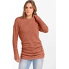 image:imageANRABESS Womens Long Sleeve Tunic Top 2026 Fall Sweaters Lightweight Ribbed Knit Buttons Shirts Casual Work OutfitsBurnt Orange