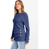 image:imageANRABESS Womens Long Sleeve Tunic Top 2026 Fall Sweaters Lightweight Ribbed Knit Buttons Shirts Casual Work OutfitsDark Blue