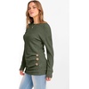 image:imageANRABESS Womens Long Sleeve Tunic Top 2026 Fall Sweaters Lightweight Ribbed Knit Buttons Shirts Casual Work OutfitsDeep Green