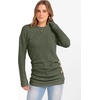 image:imageANRABESS Womens Long Sleeve Tunic Top 2026 Fall Sweaters Lightweight Ribbed Knit Buttons Shirts Casual Work OutfitsDeep Green