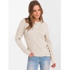 image:imageANRABESS Womens Long Sleeve Tunic Top 2026 Fall Sweaters Lightweight Ribbed Knit Buttons Shirts Casual Work OutfitsLight Khaki