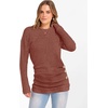 image:imageANRABESS Womens Long Sleeve Tunic Top 2026 Fall Sweaters Lightweight Ribbed Knit Buttons Shirts Casual Work OutfitsRust Orange
