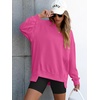 image:imageANRABESS Womens Long Sleeve VNeck Oversized Sweatshirts  Soft Lightweight Loose Fit Pullover Tops Casual School Workout Office Tunic Shirts Teen Girls Outfit Fall Winter ClothesRose