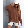 image:imageANRABESS Womens Long Sleeve VNeck Oversized Sweatshirts  Soft Lightweight Loose Fit Pullover Tops Casual School Workout Office Tunic Shirts Teen Girls Outfit Fall Winter ClothesCaramel Brown