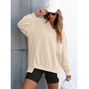 image:imageANRABESS Womens Long Sleeve VNeck Oversized Sweatshirts  Soft Lightweight Loose Fit Pullover Tops Casual School Workout Office Tunic Shirts Teen Girls Outfit Fall Winter ClothesKhaki