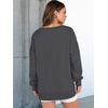 image:imageANRABESS Womens Long Sleeve VNeck Oversized Sweatshirts  Soft Lightweight Loose Fit Pullover Tops Casual School Workout Office Tunic Shirts Teen Girls Outfit Fall Winter ClothesDark Grey