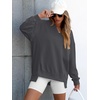 image:imageANRABESS Womens Long Sleeve VNeck Oversized Sweatshirts  Soft Lightweight Loose Fit Pullover Tops Casual School Workout Office Tunic Shirts Teen Girls Outfit Fall Winter ClothesDark Grey