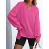 image:imageANRABESS Womens Long Sleeve VNeck Oversized Sweatshirts  Soft Lightweight Loose Fit Pullover Tops Casual School Workout Office Tunic Shirts Teen Girls Outfit Fall Winter ClothesRose