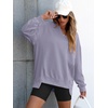 image:imageANRABESS Womens Long Sleeve VNeck Oversized Sweatshirts  Soft Lightweight Loose Fit Pullover Tops Casual School Workout Office Tunic Shirts Teen Girls Outfit Fall Winter ClothesLight Purple