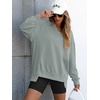 image:imageANRABESS Womens Long Sleeve VNeck Oversized Sweatshirts  Soft Lightweight Loose Fit Pullover Tops Casual School Workout Office Tunic Shirts Teen Girls Outfit Fall Winter ClothesLight Green