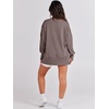 image:imageANRABESS Womens Oversized Crew Neck Sweatshirt Long Sleeve Shirts  Side Slits High Low Tunic Pairs With Leggings Soft Medium Weight Pullover Top Cozy Casual Slouchy Fall Spring ClothesBrown