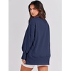 image:imageANRABESS Womens Oversized Crew Neck Sweatshirt Long Sleeve Shirts  Side Slits High Low Tunic Pairs With Leggings Soft Medium Weight Pullover Top Cozy Casual Slouchy Fall Spring ClothesNavy Blue