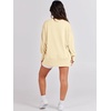 image:imageANRABESS Womens Oversized Crew Neck Sweatshirt Long Sleeve Shirts  Side Slits High Low Tunic Pairs With Leggings Soft Medium Weight Pullover Top Cozy Casual Slouchy Fall Spring ClothesCream Yellow