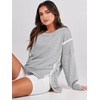 image:imageANRABESS Womens Oversized Crew Neck Sweatshirt Long Sleeve Shirts  Side Slits High Low Tunic Pairs With Leggings Soft Medium Weight Pullover Top Cozy Casual Slouchy Fall Spring ClothesGray