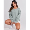 image:imageANRABESS Womens Oversized Crew Neck Sweatshirt Long Sleeve Shirts  Side Slits High Low Tunic Pairs With Leggings Soft Medium Weight Pullover Top Cozy Casual Slouchy Fall Spring ClothesLight Green
