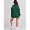 image:imageANRABESS Womens Oversized Crew Neck Sweatshirt Long Sleeve Shirts  Side Slits High Low Tunic Pairs With Leggings Soft Medium Weight Pullover Top Cozy Casual Slouchy Fall Spring ClothesDeep Green