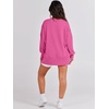 image:imageANRABESS Womens Oversized Crew Neck Sweatshirt Long Sleeve Shirts  Side Slits High Low Tunic Pairs With Leggings Soft Medium Weight Pullover Top Cozy Casual Slouchy Fall Spring ClothesHot Pink