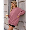 image:imageANRABESS Womens Oversized Crewneck Long Sleeve Sweatshirts  Soft Fleece Pullover Tops with Thumb Hole Cuffs Loose Fit Y2K Casual Outfits for School Daily Wear Spring Fall ClothesHot Pink