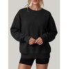image:imageANRABESS Womens Oversized Crewneck Long Sleeve Sweatshirts  Soft Fleece Pullover Tops with Thumb Hole Cuffs Loose Fit Y2K Casual Outfits for School Daily Wear Spring Fall ClothesBlack
