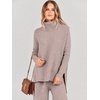 image:imageANRABESS Womens Oversized Turtleneck Sweater Sets  Soft Comfy Warm Lounge Set 2 Piece Outfits Pullover Top amp Wide Leg Pants Casual Travel Sweatsuit Fall Winter Daily WearCamel