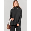 image:imageANRABESS Womens Oversized Turtleneck Sweater Sets  Soft Comfy Warm Lounge Set 2 Piece Outfits Pullover Top amp Wide Leg Pants Casual Travel Sweatsuit Fall Winter Daily WearBlack