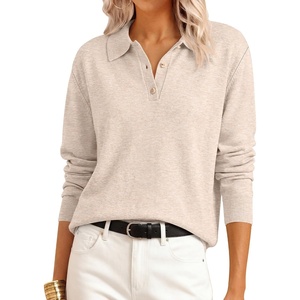 image:imageANRABESS Sweaters for Women Polo Collared Knit Long Sleeve Pullover  Soft Lightweight Cozy Feel V Neck Button Shirts Business Casual amp Office Clothes Fall Winter Dressy WearAlmond