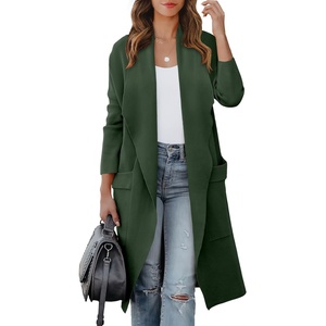 image:imageANRABESS Womens Long Cardigan Sweater 2026 Fall Fashion Casual Oversized Knit Open Front Coatigan Jacket Coat OutfitsDeep Green