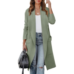 image:imageANRABESS Womens Long Cardigan Sweater 2026 Fall Fashion Casual Oversized Knit Open Front Coatigan Jacket Coat OutfitsOlive