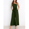 image:imageANRABESS Women Summer Dressy Jumpsuits One Shoulder Sleeveless Casual Wide Leg Pants Romper Jumper 2026 Trendy OutfitsArmy Green