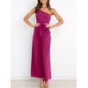image:imageANRABESS Women Summer Dressy Jumpsuits One Shoulder Sleeveless Casual Wide Leg Pants Romper Jumper 2026 Trendy OutfitsDeep Rose