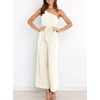 image:imageANRABESS Women Summer Dressy Jumpsuits One Shoulder Sleeveless Casual Wide Leg Pants Romper Jumper 2026 Trendy OutfitsWhite