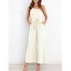 image:imageANRABESS Women Summer Dressy Jumpsuits One Shoulder Sleeveless Casual Wide Leg Pants Romper Jumper 2026 Trendy OutfitsWhite