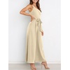 image:imageANRABESS Women Summer Dressy Jumpsuits One Shoulder Sleeveless Casual Wide Leg Pants Romper Jumper 2026 Trendy OutfitsYellow