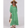image:imageANRABESS Womens Boho Floral 34 Puff Sleeve Maxi Dress  Tiered Flowy Loose Fit Comfy Soft Rayon Fabric Wedding Guest Church Beach Modest Elegant Spring Summer Fall OutfitsLight Green