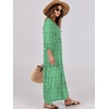 image:imageANRABESS Womens Boho Floral 34 Puff Sleeve Maxi Dress  Tiered Flowy Loose Fit Comfy Soft Rayon Fabric Wedding Guest Church Beach Modest Elegant Spring Summer Fall OutfitsLight Green