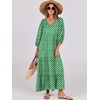 image:imageANRABESS Womens Boho Floral 34 Puff Sleeve Maxi Dress  Tiered Flowy Loose Fit Comfy Soft Rayon Fabric Wedding Guest Church Beach Modest Elegant Spring Summer Fall OutfitsLight Green